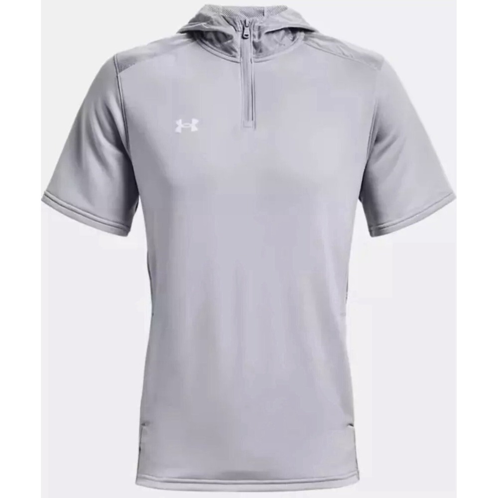 Under Armour Men's Command Short Sleeve Hoodie S Gray Lightweight  1/4 Zip NWT‎ - Picture 4 of 8